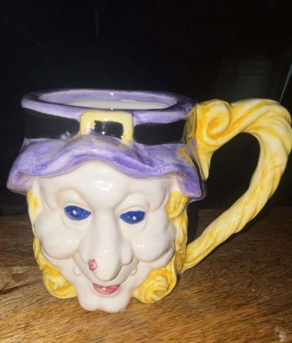 Nantucket Vintage Witch Head Figural Mug Ceramic Halloween Decor